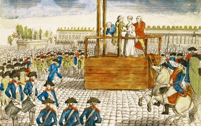 Exécution de Marie-Antoinette sur la Place de la Révolution, 16 octobre 1793 - French School