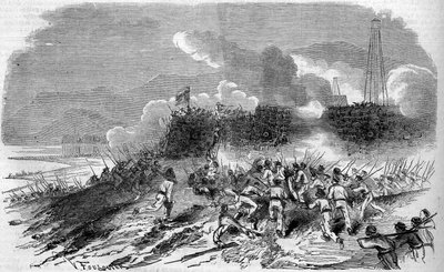 Expédition de la France en Cochinchine - attaque des forts de Don Tai - 15 septembre - French School