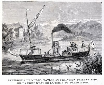 Expérience de Miller, Taylor et Symington, réalisée en 1789, sur le plan d