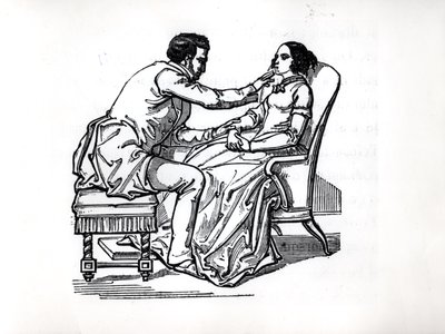 Expérience de magnétisme animal par Franz Anton Mesmer en 1784 - French School