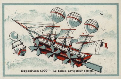 Exposition 1900 - dirigeable - French School