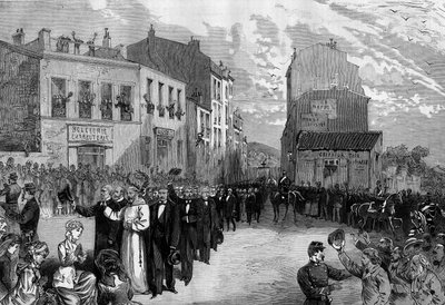 Expulsion des Capucins de Marseille suite aux décrets de mars 1880 pris par Jules Ferry et supprimant le droit d