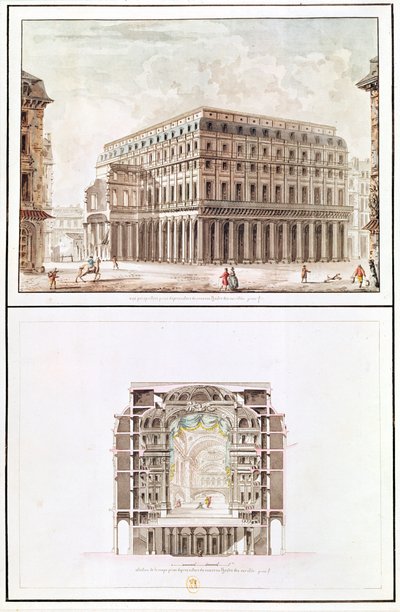 Extérieur et coupe transversale de l