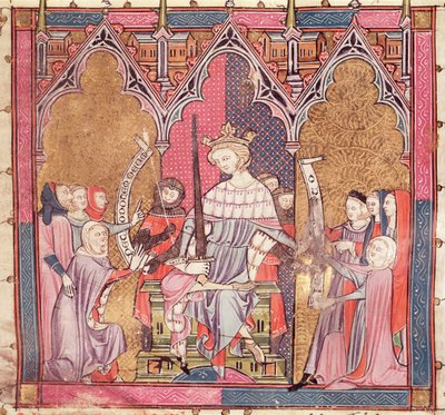 Le Roi rendant justice, de Justiniani in Fortiatum - French School