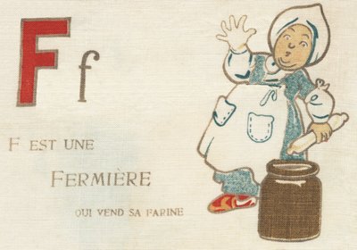 F est une fermière qui vend sa farine - French School