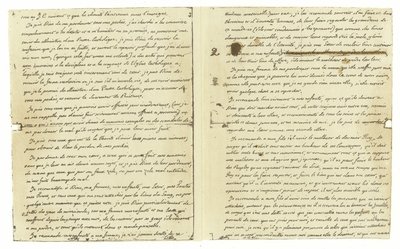 Fac-similé du testament de Louis XVI de France - French School