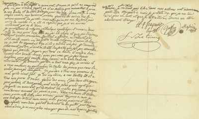 Fac-similé du testament de Marie-Antoinette - French School