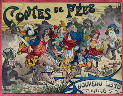Personnages de contes de fées peints sur le couvercle d