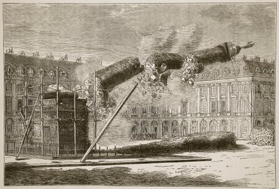 Chute de la colonne Vendôme, avril 1871, illustration de l