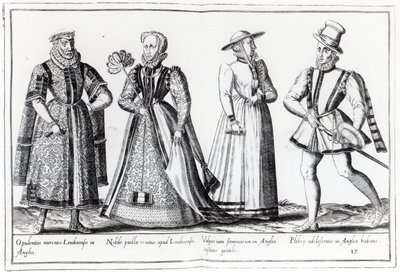 Mode pendant la période Tudor (gravure) - French School