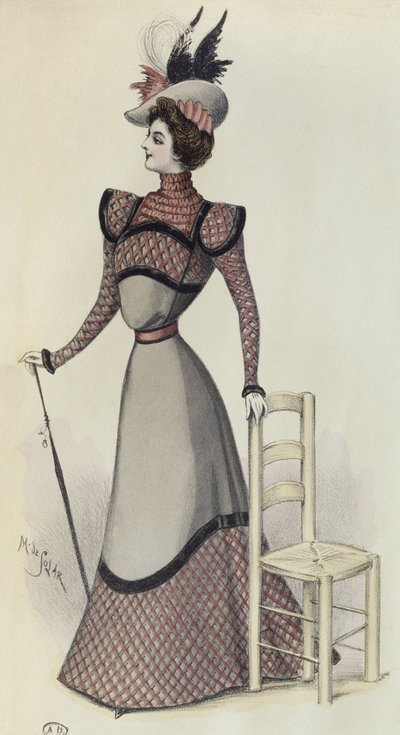 Planche de mode, illustration de La Nouvelle Mode, 1897 - French School