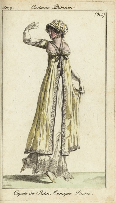 Femme à la mode dansant à un bal - French School