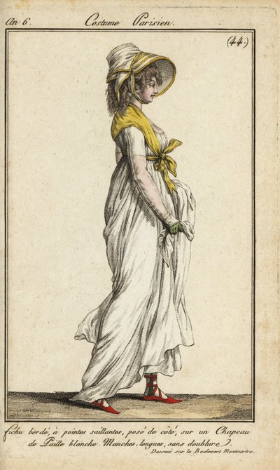 Femme à la mode sur le boulevard Montmartre - French School