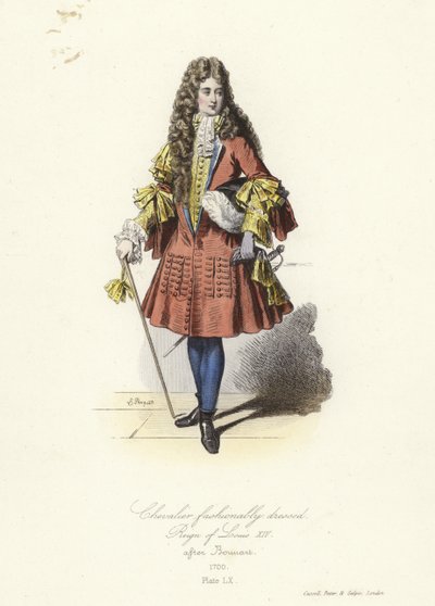 Chevalier à la mode, règne de Louis XIV de France - French School