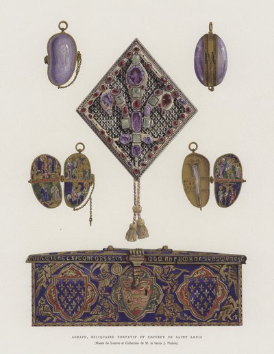 Fermeture, reliquaire portable et coffret de Saint Louis (Louis IX de France) - French School