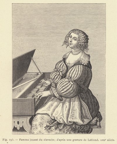 Femme jouant du clavecin, d