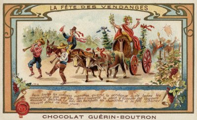 Fête des vendanges (chromolithographie) - French School