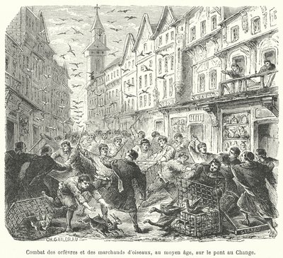 Combat entre orfèvres et marchands d