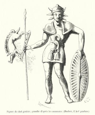 Figure de chef gaulois, agrandie d