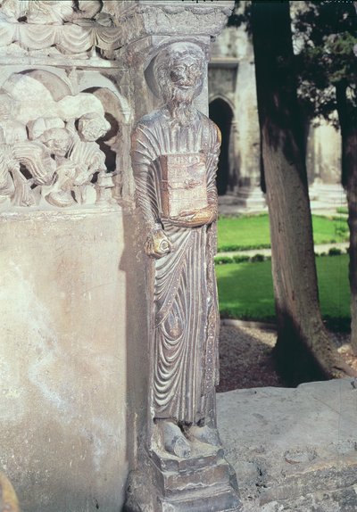 Figure de Gamaliel sur un pilier du cloître - French School