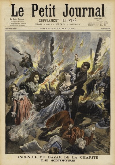 Incendie au Bazar de la Charité, Paris, 1897 - French School