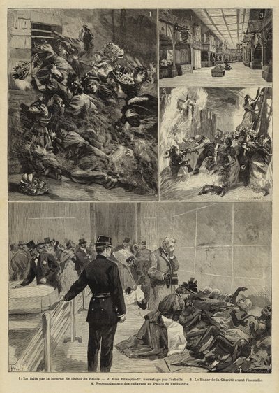 Incendie au Bazar de la Charité, Paris, 1897 - French School