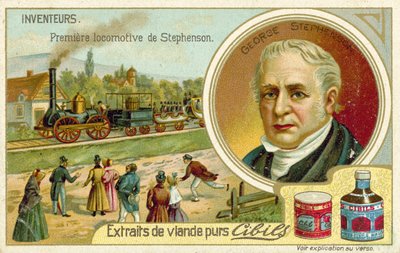 Première locomotive par Stephenson - French School