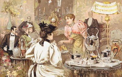 Cinq heures, publicité pour Kirby, Beard & Co., rue Auber, Paris, 1893 - French School
