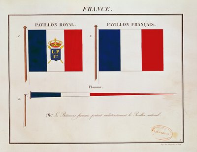 Drapeau de Louis-Philippe Ier, de Pavillons des Puissances Maritimes - French School