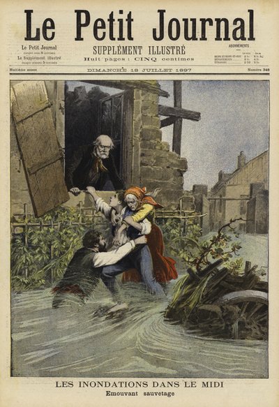 Inondations dans le Midi, France, 1897 - French School