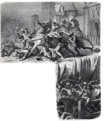 Florence entre en rébellion (la guerre des « Huit Saints ») contre le retour du Saint-Siège à Rome. Pape Grégoire XI Pierre Roger de Beaufort - French School