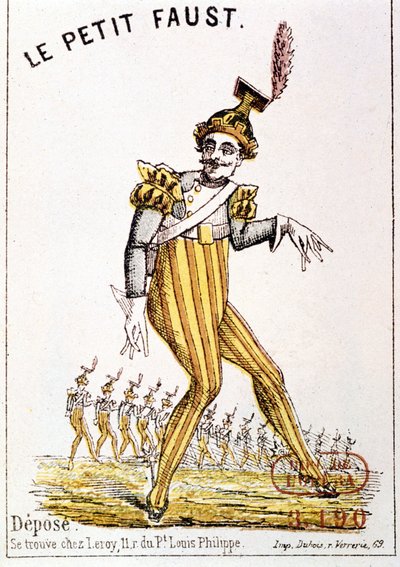 Florimond Roger dit Hervé (1825 - 1892) : "Le Petit Faust", couverture du programme. Paris, Bibliothèque de l