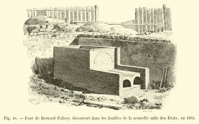 Four de Bernard Palissy, découvert dans les fouilles de la nouvelle salle des États, en 1865 - French School
