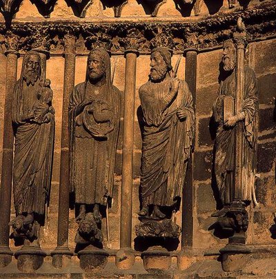 Quatre figures de la façade de la cathédrale, c.1230-40 - French School