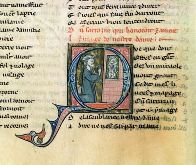 Sarrasin converti par une image de la Vierge, de La Vie Nostre Dame - French School