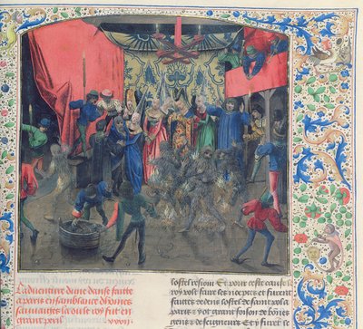 Bal des Ardents, Charles sauvé par la Duchesse de Berry après que Louis d