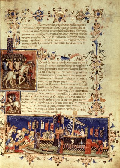 Départ pour les croisades, 1352 - French School