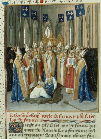 Enterrement de Philippe le Bel (1268-1314) à Saint-Denis - French School
