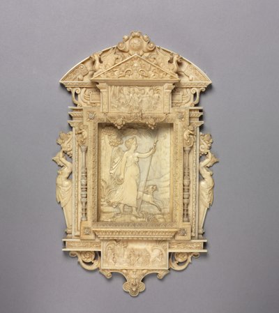Relief encadré de Diane la Chasseresse, vers 1850 - French School