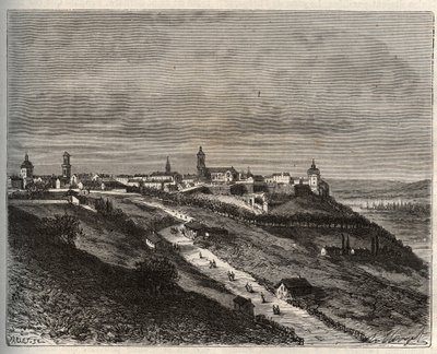 France, Champagne-Ardenne, Haute-Marne (52), Langres - gravure dans «La France illustrée: géographie, histoire, administration statistique» par V.-A. Malt-Brown. 1884 - French School