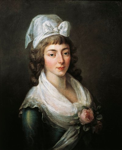 France, Paris, Versailles, portrait de Madame Roland (Marie-Jean Roland de la Platière) - French School