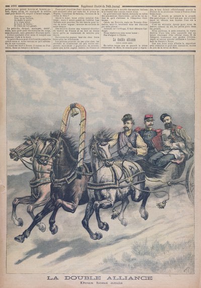 Alliance franco-russe, illustration du Petit Journal, 1893 - French School