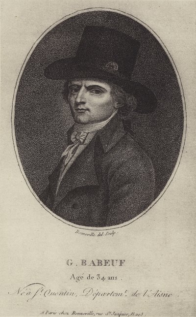 François-Noël Babeuf, agitateur politique et journaliste révolutionnaire français - French School