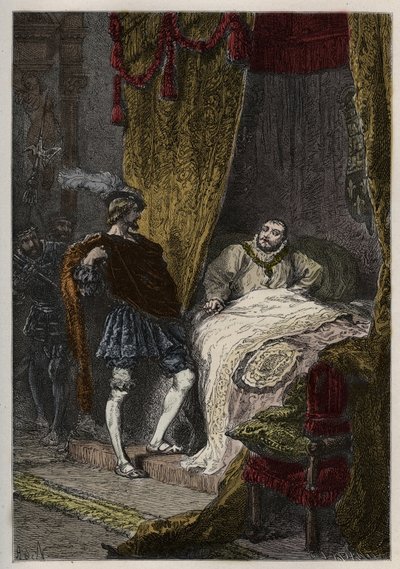 François 1er (1494-1547) surprend Henri VIII (1491-1547) le matin au Camp du Drap d