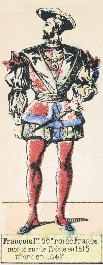 François Ier, 58e roi de France, monte sur le trône en 1515, mort en 1547 - French School