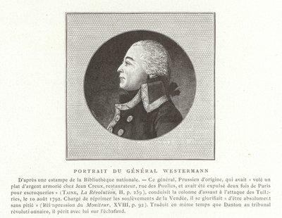 François Joseph Westermann, homme politique et général des guerres révolutionnaires françaises - French School