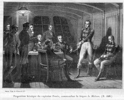 François Ponée II (1775-1863), le commandant de La Méduse, fidèle napoléonien, offre à l