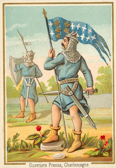 Guerriers francs du temps de Charlemagne - French School