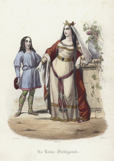 Frédégonde, reine consort de Chilpéric Ier, roi franc de Neustrie - French School