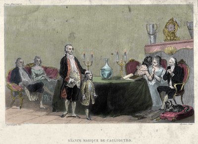 Franc-maçonnerie : séance de magie par Giuseppe Balsamo, connu sous le nom d
